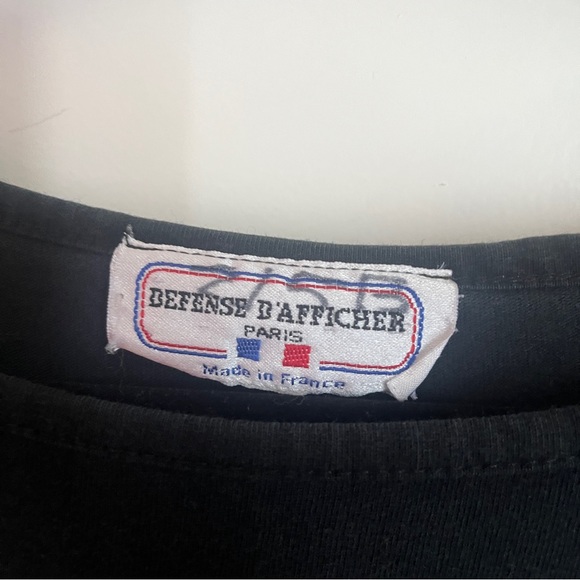 French Defense d'Afficher Black Egyptian Traveler Short Sleeve T-Shirt 80s 90s - Picture 3 of 6